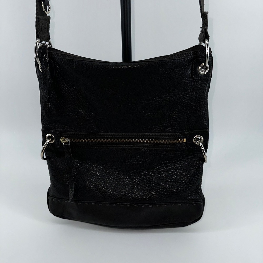 The SAK Leather Crossbody Bag Everyday Shoulder Bag Zip Pocket Adjustable Strap